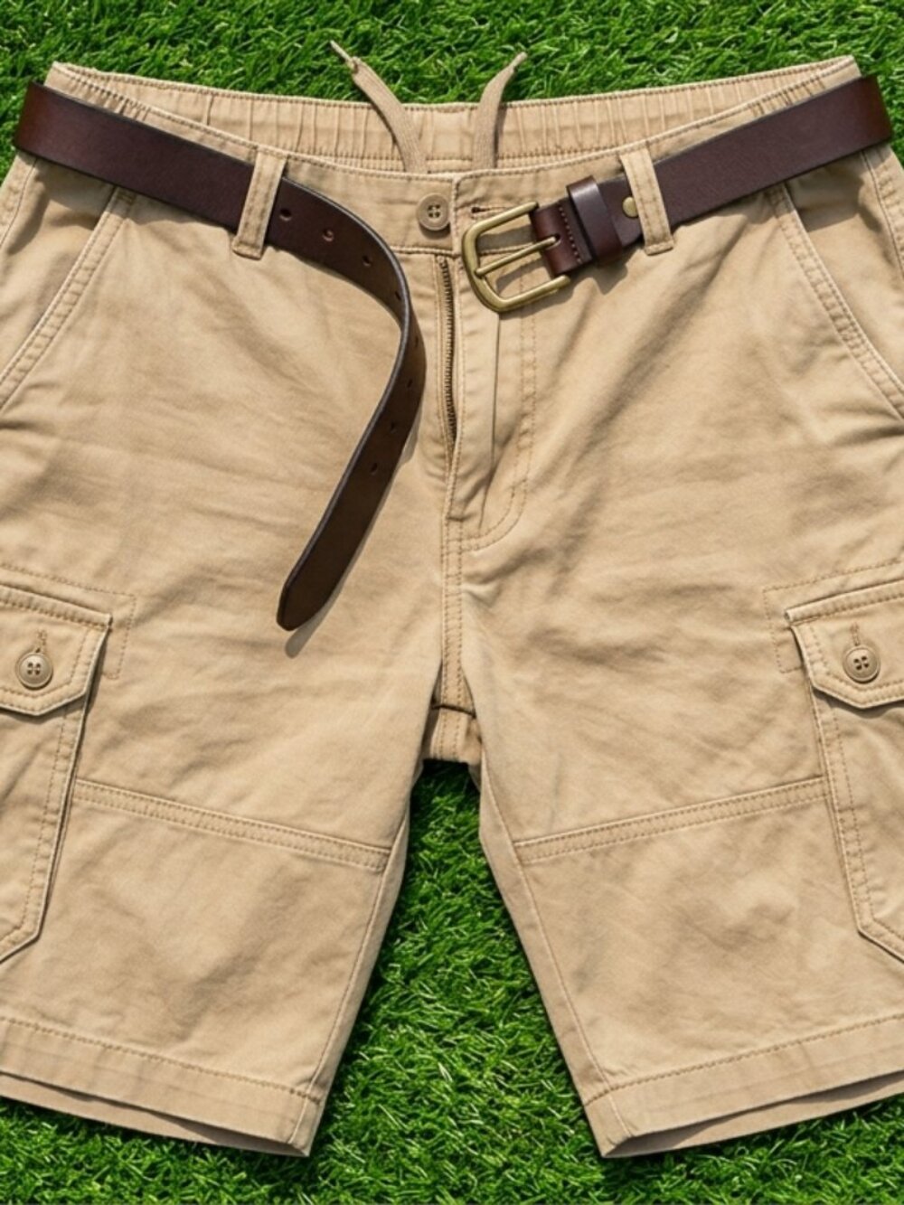 khaki shorts